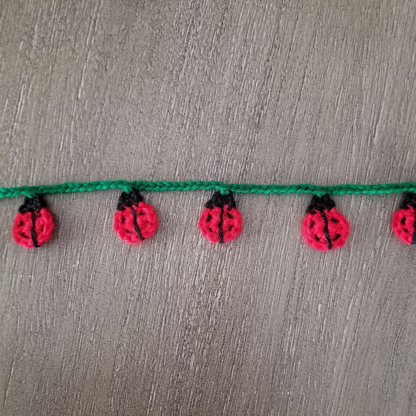 Ladybug Garland Crochet Pattern, PDF Digital Download