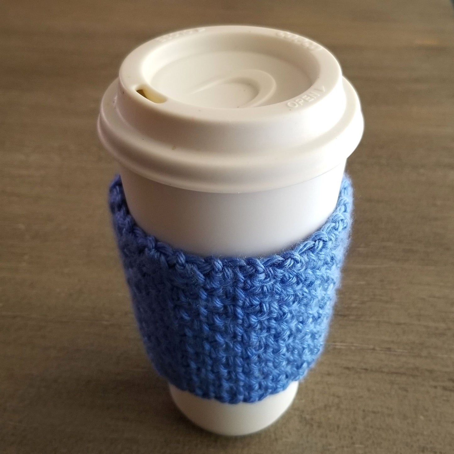 Woven Coffee Cup Sleeve Crochet Pattern, PDF Digital Download