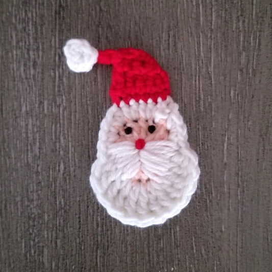 Santa Claus Applique Crochet Pattern,  PDF Digital Download