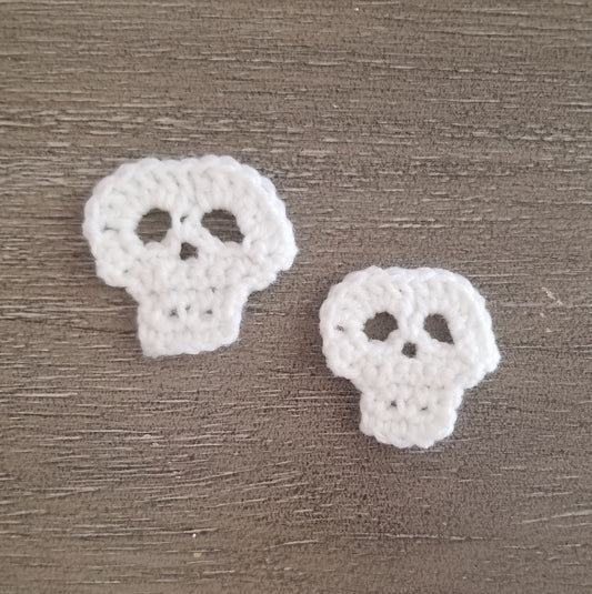 Skull Applique Crochet Pattern, PDF Digital Download