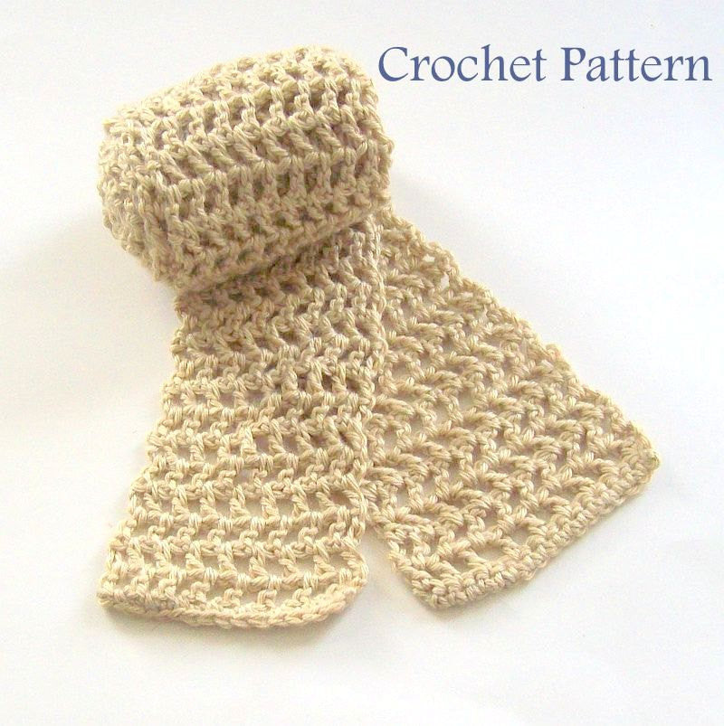 Skinny Scarf Crochet Pattern PDF