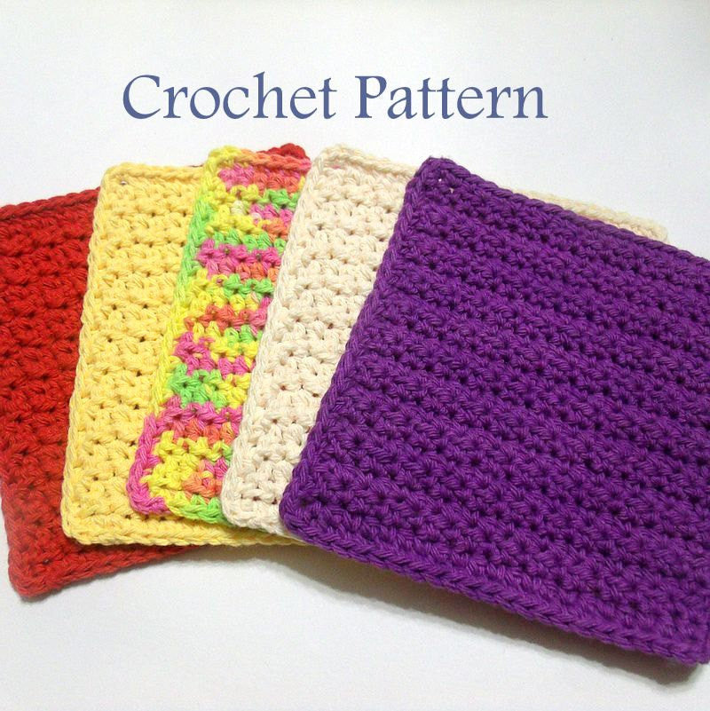 Textured Dishcloth Crochet Pattern PDF